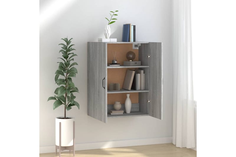beBasic Riippuva kaappi harmaa Sonoma 69,5x34x90 cm tekninen puu - Harmaa - Säilytys - Seinäsäilytys