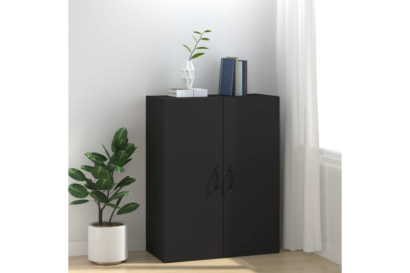 beBasic Riippuva kaappi musta 69,5x34x90 cm tekninen puu - Musta - Säilytys - Seinäsäilytys