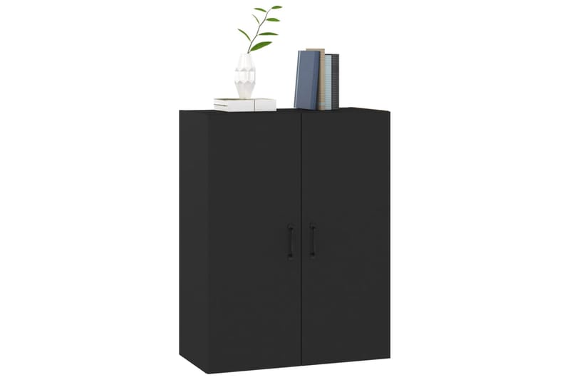 beBasic Riippuva kaappi musta 69,5x34x90 cm tekninen puu - Musta - Säilytys - Seinäsäilytys