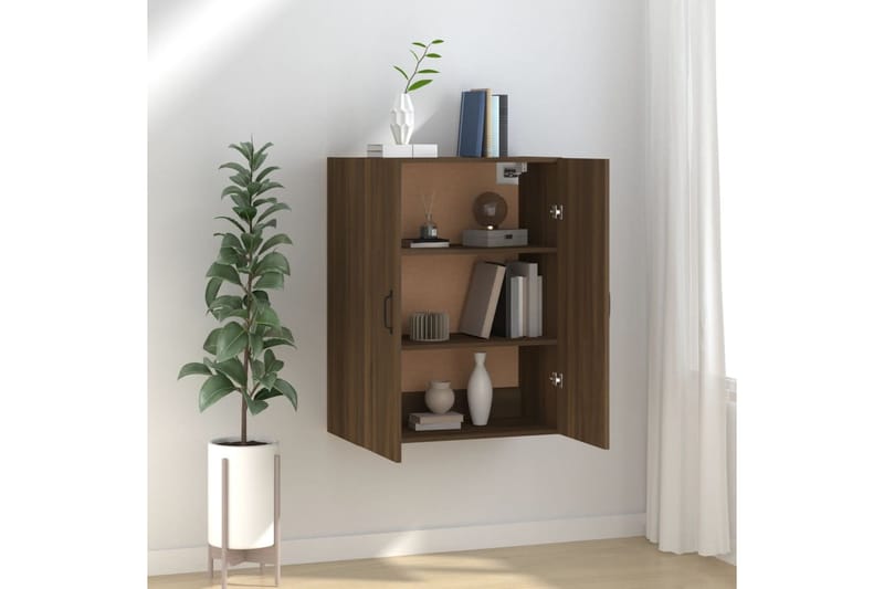 beBasic Riippuva kaappi ruskea tammi 69,5x34x90 cm tekninen puu - Ruskea - Säilytys - Seinäsäilytys