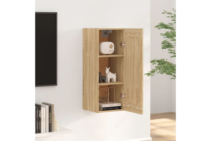 beBasic Riippuva kaappi Sonoma-tammi 35x34x90 cm tekninen puu - Ruskea - Säilytys - Seinäsäilytys