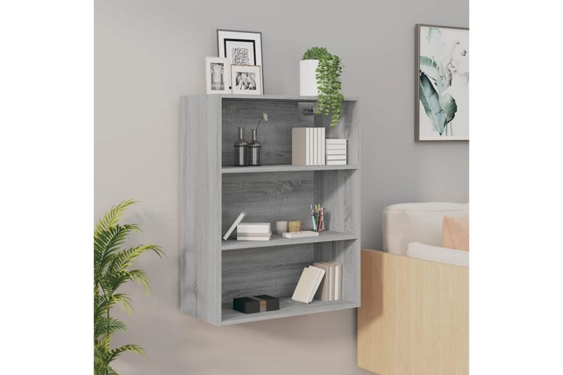 beBasic Riippuva seinäkaappi harmaa Sonoma 69,5x32,5x90 cm - Harmaa - Säilytys - Seinäsäilytys