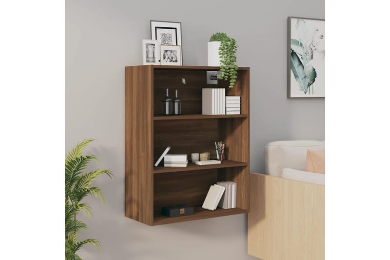 beBasic Riippuva seinäkaappi ruskea tammi 69,5x32,5x90 cm - Ruskea - Säilytys - Seinäsäilytys
