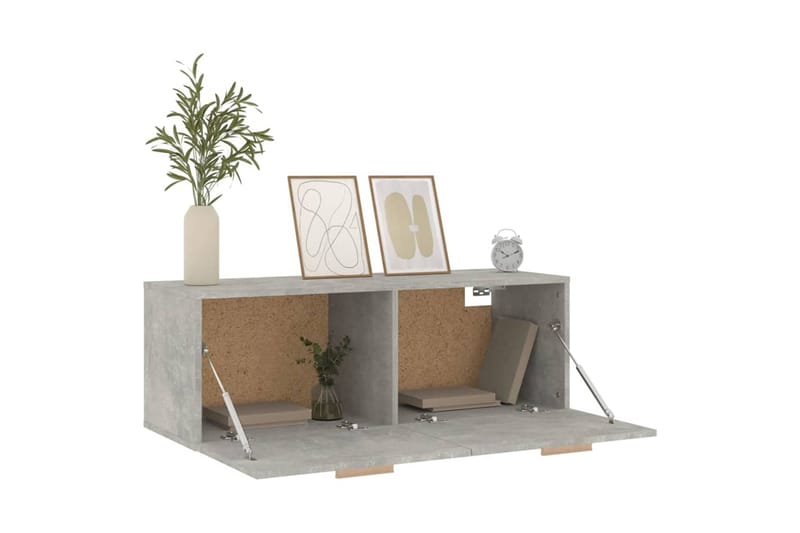 beBasic Seinäkaappi betoninharmaa 100x36,5x35 cm tekninen puu - Harmaa - Säilytys - Seinäsäilytys