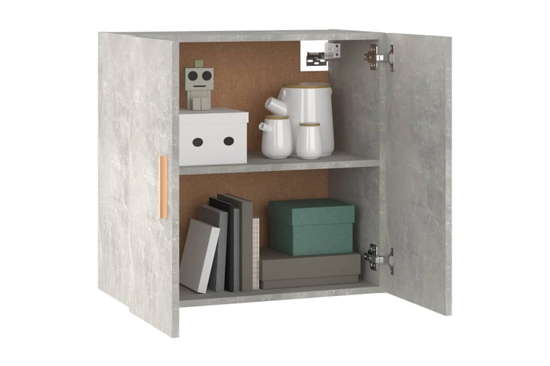 beBasic Seinäkaappi betoninharmaa 60x30x60 cm tekninen puu - Valkoinen - Säilytys - Seinäsäilytys