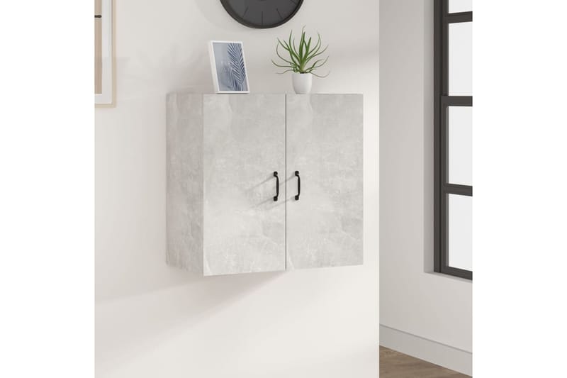 beBasic Seinäkaappi betoninharmaa 60x31x60 cm tekninen puu - Harmaa - Säilytys - Seinäsäilytys