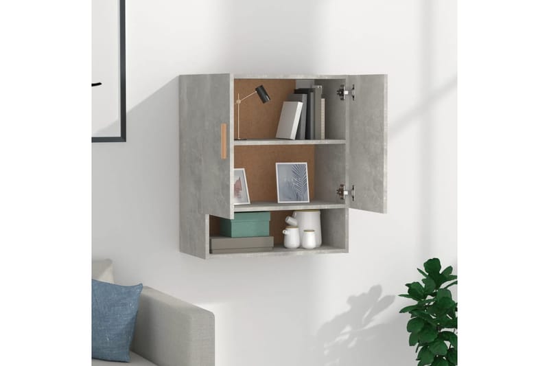 beBasic Seinäkaappi betoninharmaa 60x31x70 cm tekninen puu - Harmaa - Säilytys - Seinäsäilytys