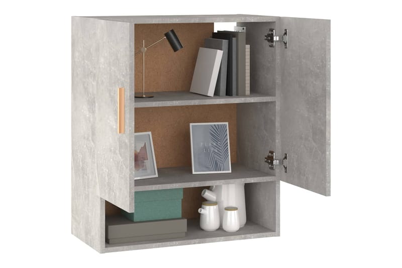 beBasic Seinäkaappi betoninharmaa 60x31x70 cm tekninen puu - Harmaa - Säilytys - Seinäsäilytys