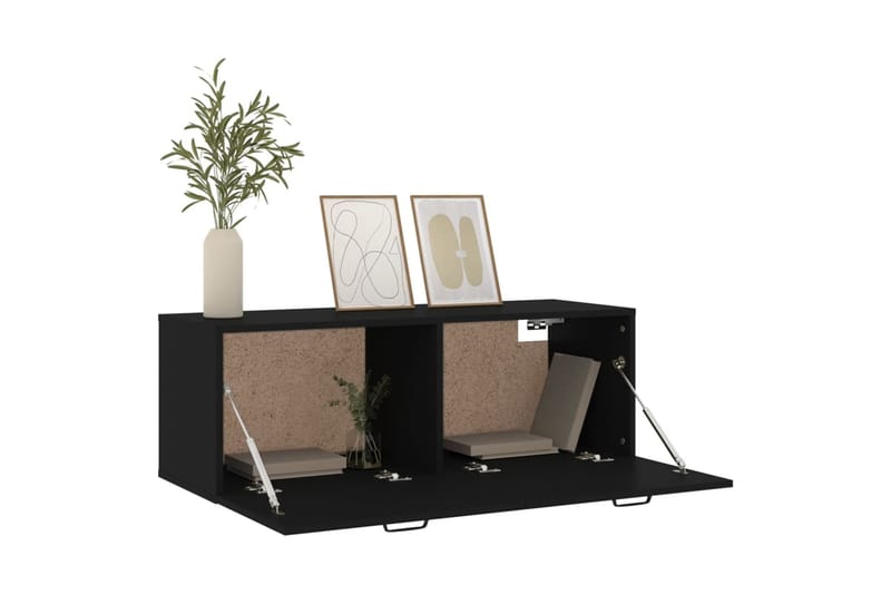 beBasic Seinäkaappi musta 100x36,5x35 cm tekninen puu - Musta - Säilytys - Seinäsäilytys