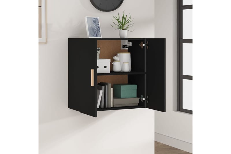 beBasic Seinäkaappi musta 60x30x60 cm tekninen puu - Musta - Säilytys - Seinäsäilytys