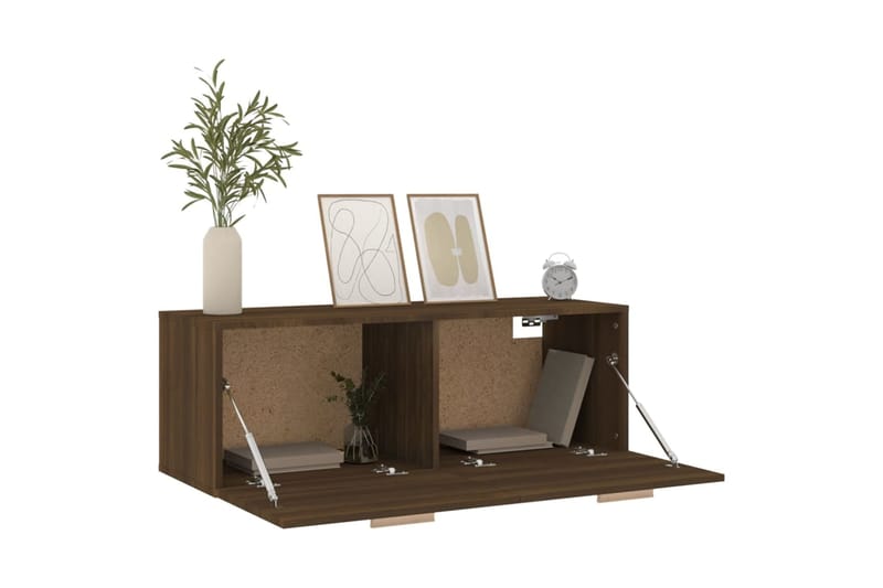 beBasic Seinäkaappi ruskea tammi 100x36,5x35 cm tekninen puu - Ruskea - Säilytys - Seinäsäilytys