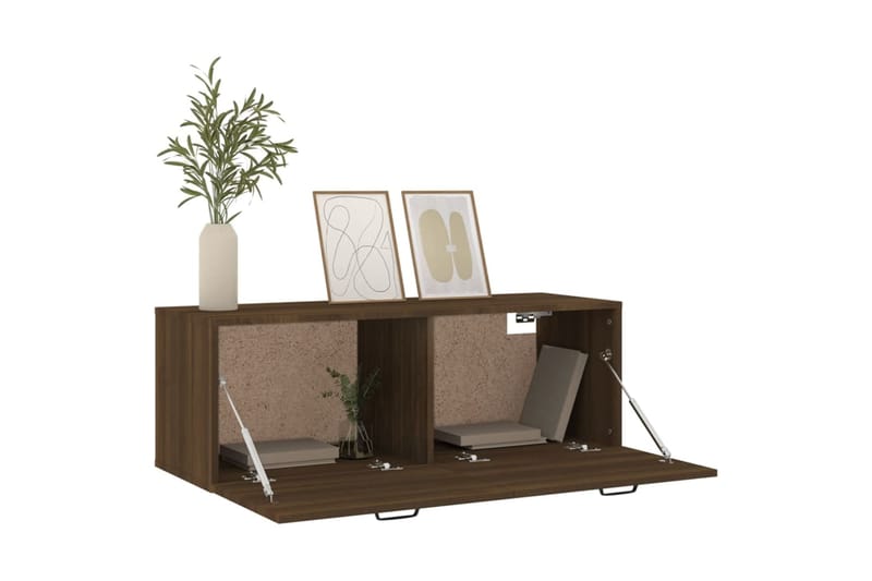 beBasic Seinäkaappi ruskea tammi 100x36,5x35 cm tekninen puu - Ruskea - Säilytys - Seinäsäilytys