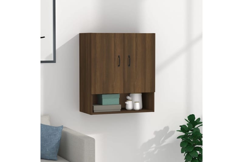 beBasic Seinäkaappi ruskea tammi 60x31x70 cm tekninen puu - Ruskea - Säilytys - Seinäsäilytys