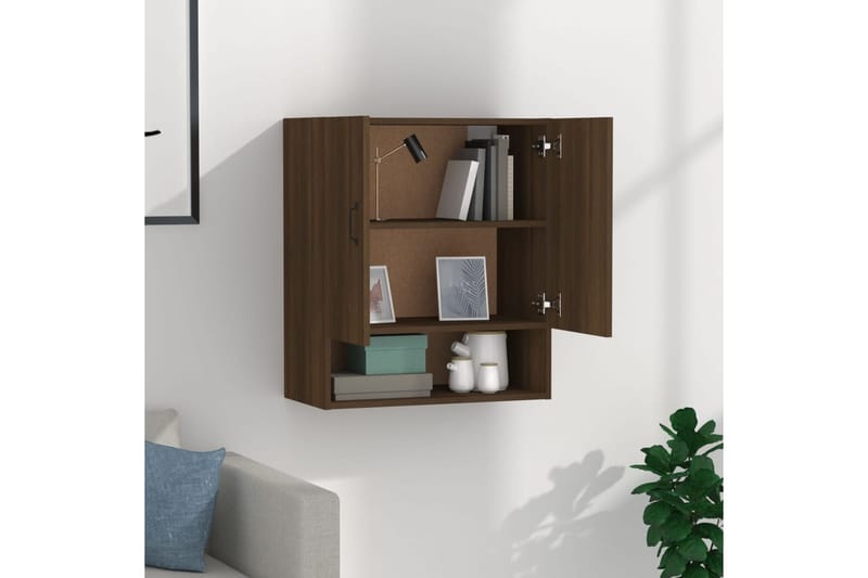 beBasic Seinäkaappi ruskea tammi 60x31x70 cm tekninen puu - Ruskea - Säilytys - Seinäsäilytys