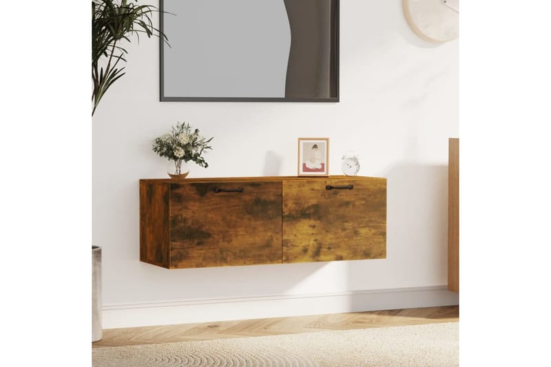 beBasic Seinäkaappi savutammi 100x36,5x35 cm tekninen puu - Ruskea - Säilytys - Seinäsäilytys