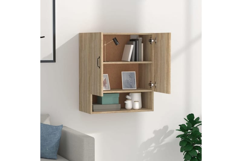 beBasic Seinäkaappi Sonoma-tammi 60x31x70 cm tekninen puu - Ruskea - Säilytys - Seinäsäilytys