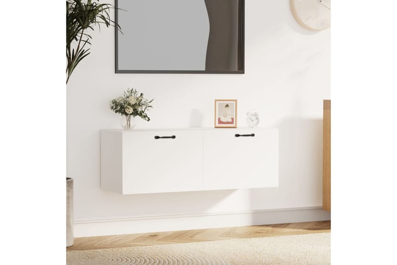 beBasic Seinäkaappi valkoinen 100x36,5x35 cm tekninen puu - Valkoinen - Säilytys - Seinäsäilytys