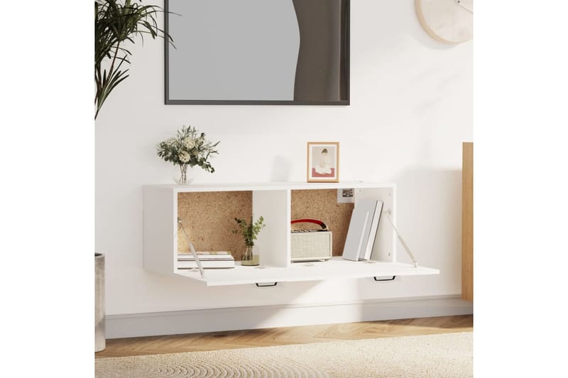 beBasic Seinäkaappi valkoinen 100x36,5x35 cm tekninen puu - Valkoinen - Säilytys - Seinäsäilytys
