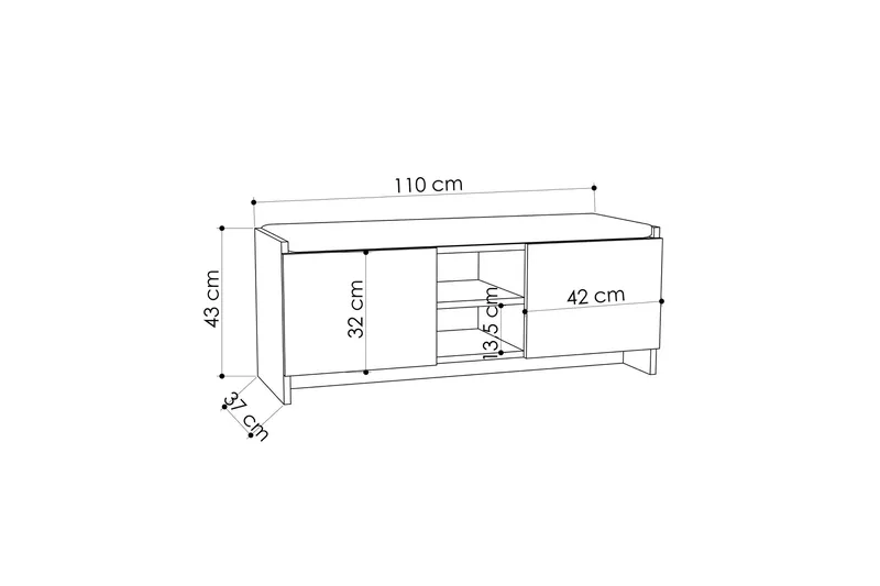 Kenkähylly Rodger - Säilytys - Eteisen säilytys