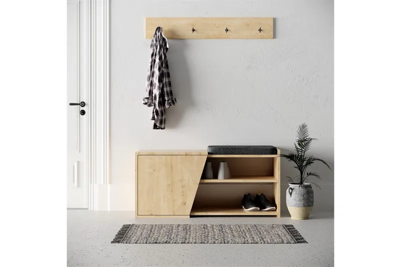 Kenkäkaappi Finones 104x37 cm - Luonnonväri - Säilytys - Eteisen säilytys