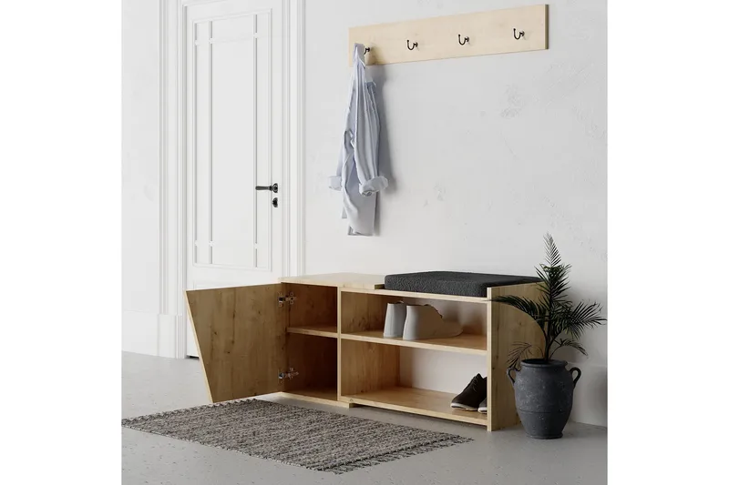 Kenkäkaappi Finones 104x37 cm - Luonnonväri - Säilytys - Eteisen säilytys