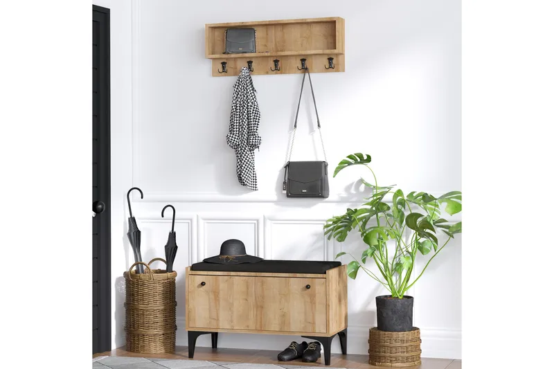 Kenkäkaappi Lenaria 80x36 cm - Luonnonväri - Säilytys - Eteisen säilytys