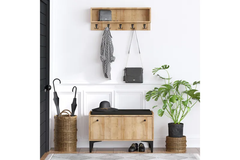 Kenkäkaappi Lenaria 80x36 cm - Luonnonväri - Säilytys - Eteisen säilytys