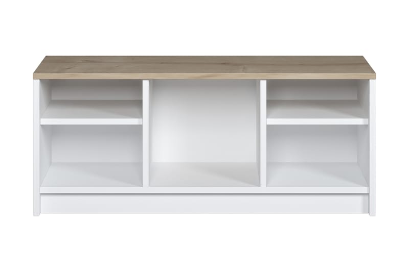 Kenkäkaappi Sicculo 35x100 cm - Valkoinen/Luonnonväri - Säilytys - Eteisen säilytys