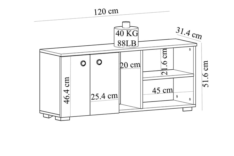 Kenkäkaappi Violaceae 120x51,6 cm - Antrasiitti - Kenkäteline penkillä - Eteisen säilytys