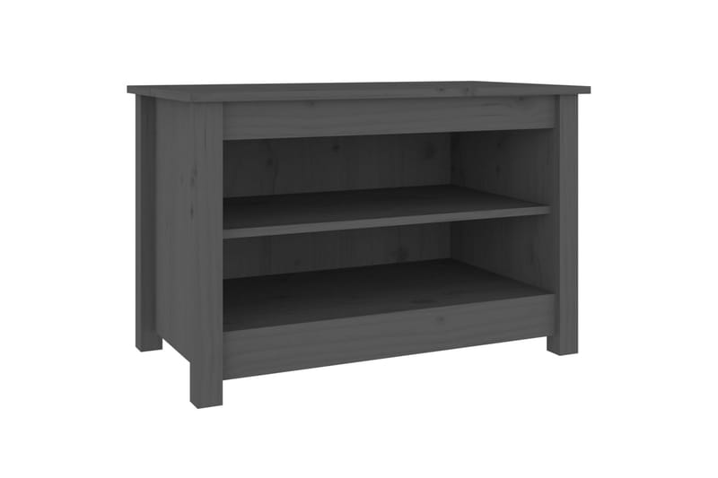 Kenkäpenkki harmaa 70x38x45,5 cm täysi mänty - Harmaa - Säilytys - Eteisen säilytys