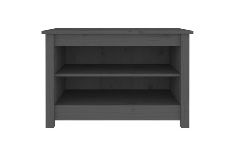 Kenkäpenkki harmaa 70x38x45,5 cm täysi mänty - Harmaa - Säilytys - Eteisen säilytys