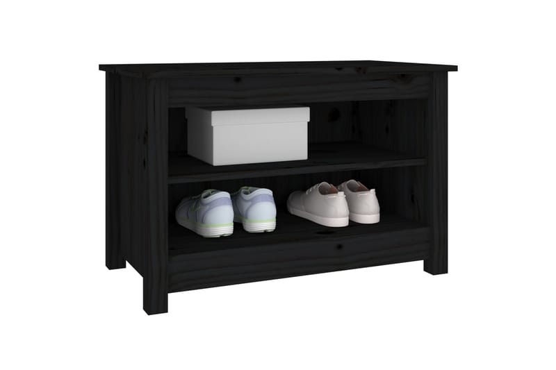 Kenkäpenkki musta 70x38x45,5 cm täysi mänty - Musta - Säilytys - Eteisen säilytys