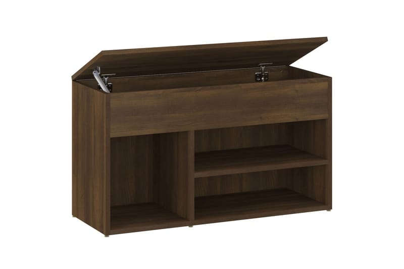 Kenkäpenkki ruskea tammi 80x30x45 cm tekninen puu - Ruskea - Säilytys - Eteisen säilytys