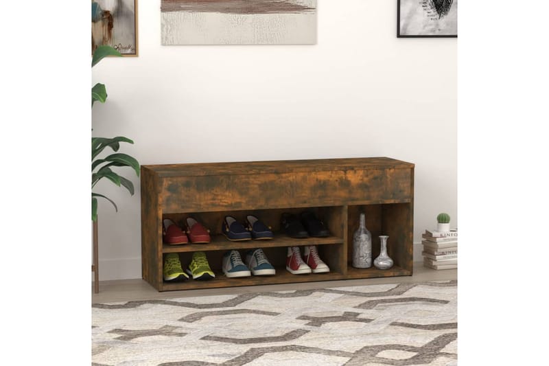 Kenkäpenkki savutammi 105x30x45 cm tekninen puu - Ruskea - Säilytys - Eteisen säilytys