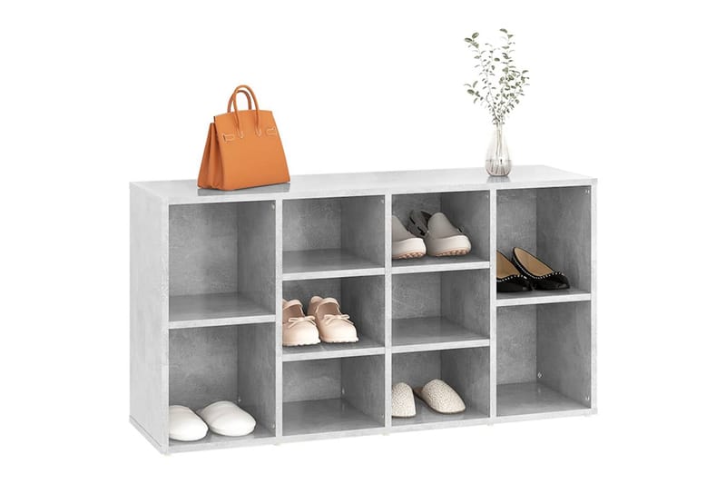 Kenkien säilytyspenkki betoninharmaa 103x30x54,5 cm - Säilytys - Eteisen säilytys