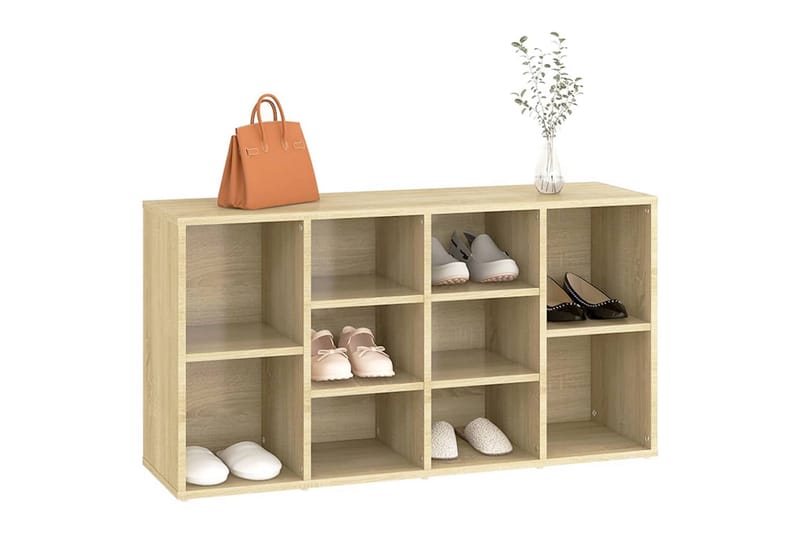Kenkien säilytyspenkki Sonoma-tammi 103x30x54,5 cm lastulevy - Säilytys - Eteisen säilytys