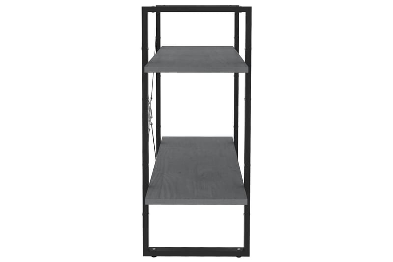 2-tasoinen kirjahylly harmaa 80x30x70 cm täysi mänty - Säilytys - Hylly - Kirjahylly