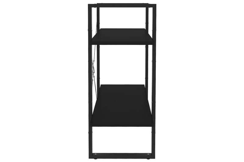 2-tasoinen kirjahylly musta 80x30x70 cm lastulevy - Musta - Säilytys - Hylly - Kirjahylly
