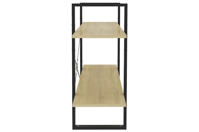 2-tasoinen kirjahylly Sonoma-tammi 100x30x70 cm lastulevy - Ruskea - Säilytys - Hylly - Kirjahylly