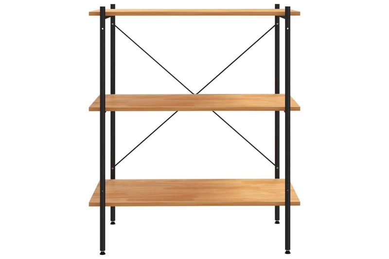 3-kerroksinen Hyllykkö musta ja tammi 80x40x92 cm - Säilytys - Hylly - Säilytyshylly - Varastohylly