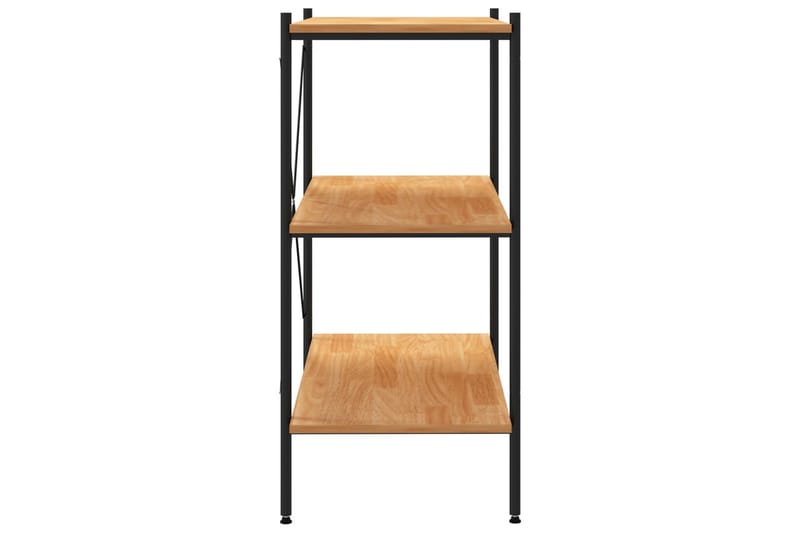 3-kerroksinen Hyllykkö musta ja tammi 80x40x92 cm - Säilytys - Hylly - Säilytyshylly - Varastohylly