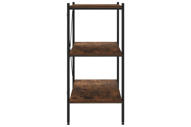 3-kerroksinen Hyllykkö musta ja tumma puu 80x40x92 cm - Säilytys - Hylly - Säilytyshylly - Varastohylly