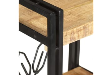 3-tasoinen kirjahylly 60x30x80 cm täysi mangopuu - Säilytys - Hylly - Kirjahylly