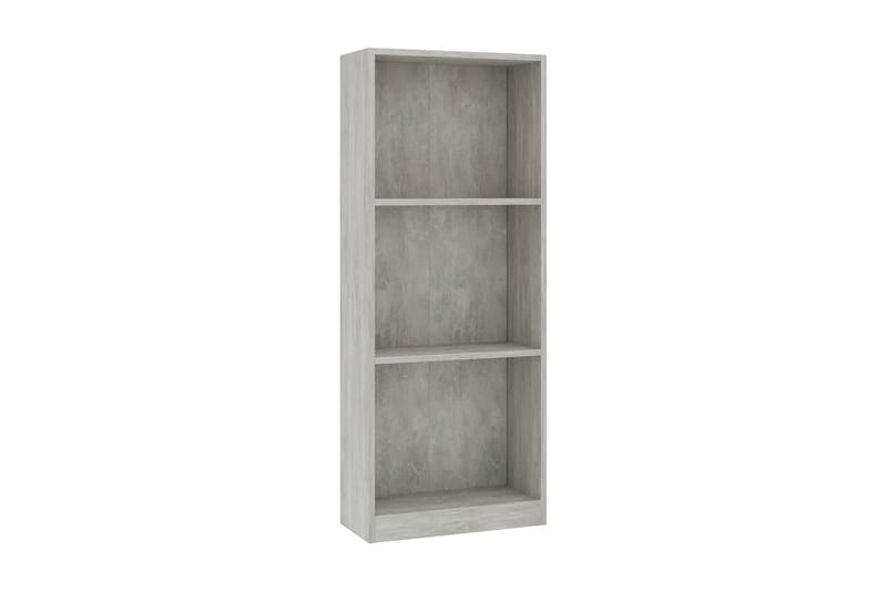 3-tasoinen kirjahylly betoninharmaa 40x24x108 cm lastulevy - Harmaa - Säilytys - Hylly - Kirjahylly