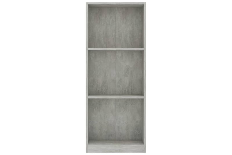 3-tasoinen kirjahylly betoninharmaa 40x24x108 cm lastulevy - Harmaa - Säilytys - Hylly - Kirjahylly