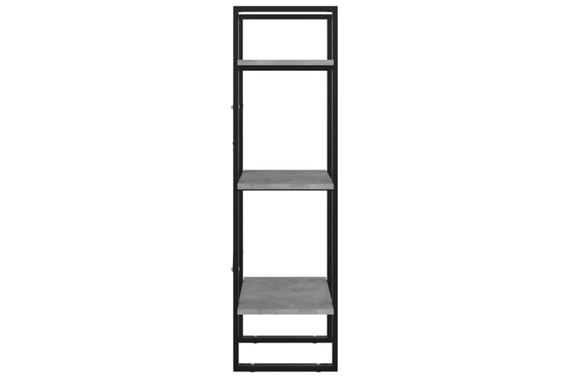 3-tasoinen kirjahylly betoninharmaa 40x30x105 cm lastulevy - Harmaa - Säilytys - Hylly - Kirjahylly