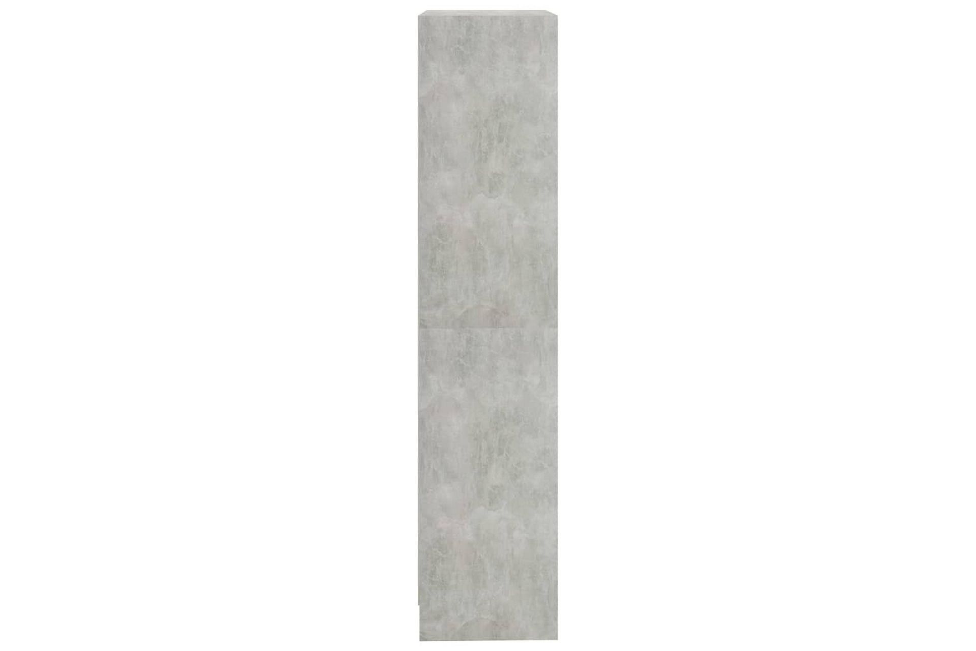 3-tasoinen kirjahylly betoninharmaa 60x24x108 cm lastulevy - Harmaa - Säilytys - Hylly - Kirjahylly
