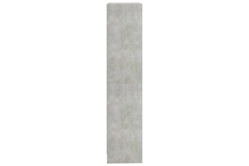 3-tasoinen kirjahylly betoninharmaa 60x24x108 cm lastulevy - Harmaa - Säilytys - Hylly - Kirjahylly