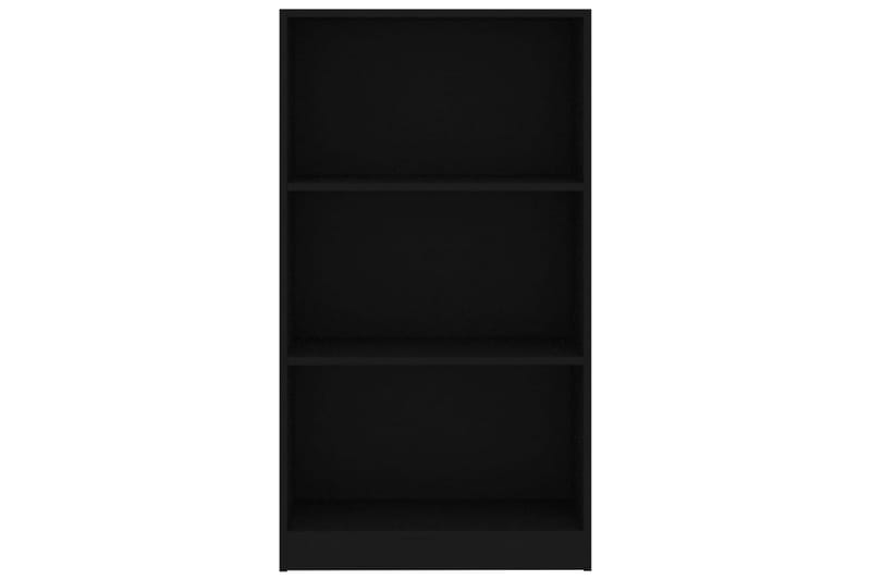 3-tasoinen kirjahylly musta 60x24x108 cm lastulevy - Musta - Säilytys - Hylly - Kirjahylly
