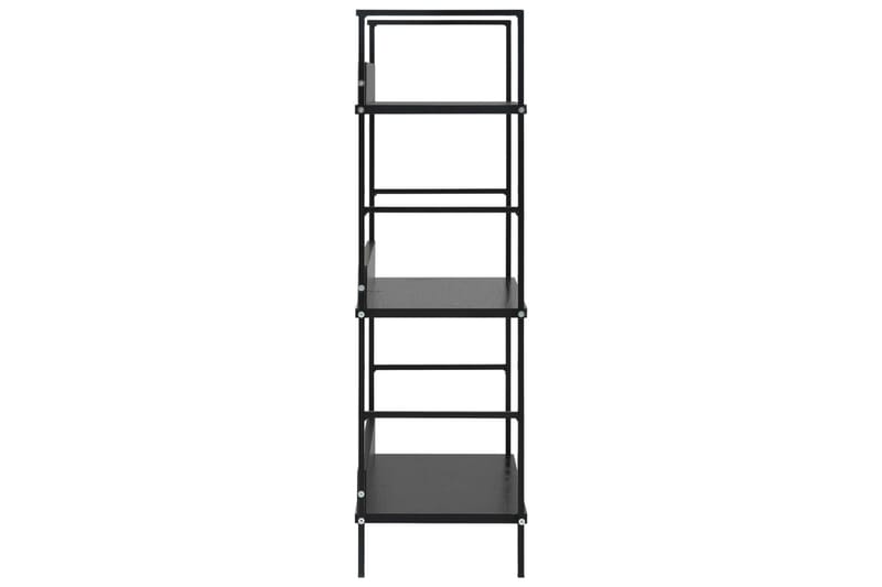 3-tasoinen kirjahylly musta 60x27,6x90,5 cm lastulevy - Säilytys - Hylly - Kirjahylly